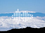 Mauna Kea with podcast symbol overlay